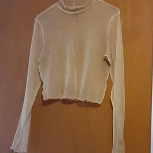 Gold sheer crop top